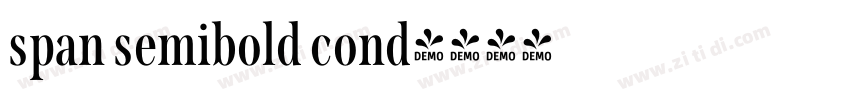 span semibold cond字体转换